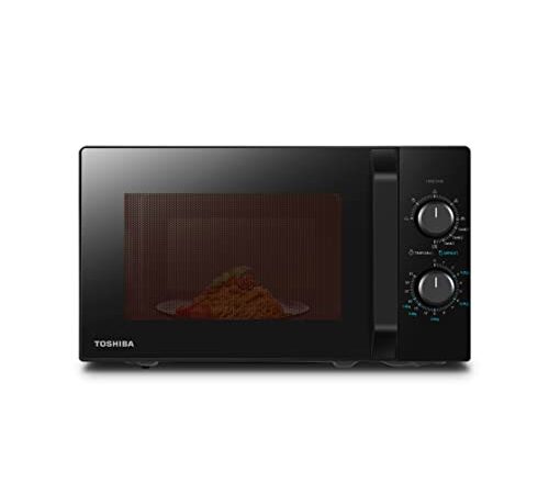 Toshiba MW2-MG20P(BK) 3-in-1 Forno Microonde Grill Combinato, 20 L, 5 Livelli di Potenza Regolabili, Timer, 800 W, Grill 1000 W, Nero