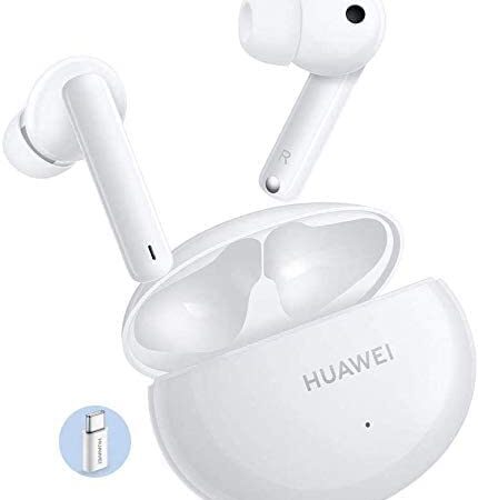 HUAWEI FreeBuds 4i Auricolari True Wireless Bluetooth Cuffie In Ear con Cancellazione Intelligente del Rumore, con Adattatore Huawei AP52, Ceramic White