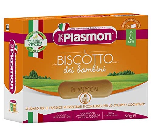 Plasmon il Biscotto 720g 6 Box 100% grano italiano selezionato, si scioglie in bocca e nel latte