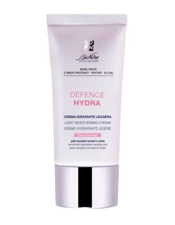 Bionike Defence Hydra - Crema Viso Idratante Leggera, per Pelli Sensibili Normali e Miste, Idrata Intensamente, Nutre e Protegge, Dona Morbidezza, 50 ml