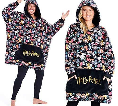 HARRY POTTER Felpa Donna Uomo - Felpe Oversize Blanket Hoodie