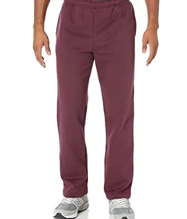 Amazon Essentials Pantaloni Sportivi in Pile (Disponibili in Taglie Extra Forti) Uomo, Bordeaux, XL