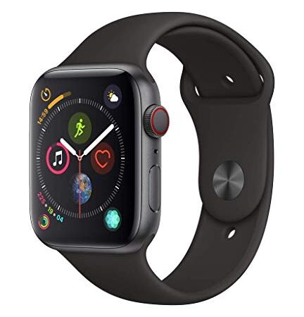 Apple Watch Series 4 44mm (GPS - Cellular) - Cassa In Alluminio Color Grigio Siderale Con Nero Cinturino Sport (Ricondizionato)