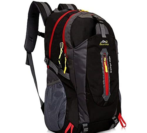 Besrina Zaino leggero da 40 l, multifunzione, impermeabile, casual, campeggio, trekking, per ciclismo, viaggi, arrampicata, sport all'aria aperta