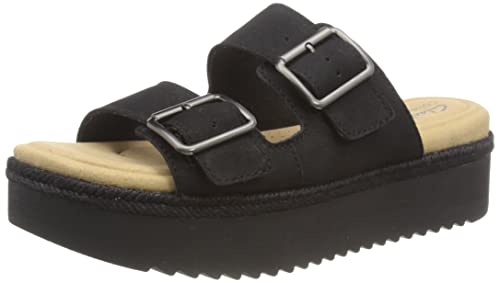 Clarks Lana Beach, Sandali da Donna, Nero (Black Leather), 39 EU