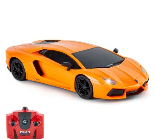 CMJ RC CARS Lamborghini Aventador LP700-4 Auto telecomandata con licenza ufficiale in scala 1:24 con luci di lavoro 2.4Ghz