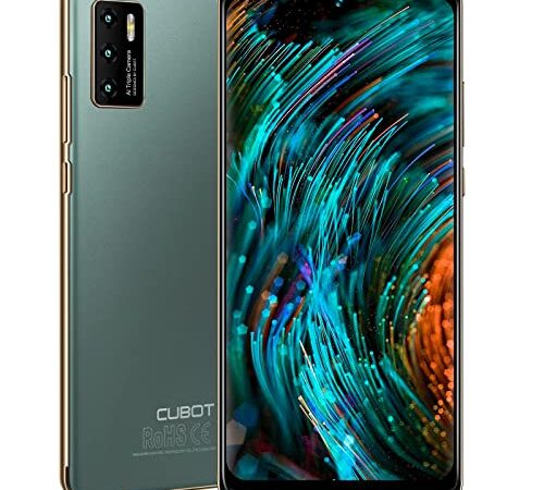 CUBOT P50 Smartphone, 6.2’’ FHD+ Schermo, 6GB+128GB, Android 11, 4200mAh Batteria, 12MP+5MP Telecamera, GPS NFC Face ID - Verde [Versione italiana]