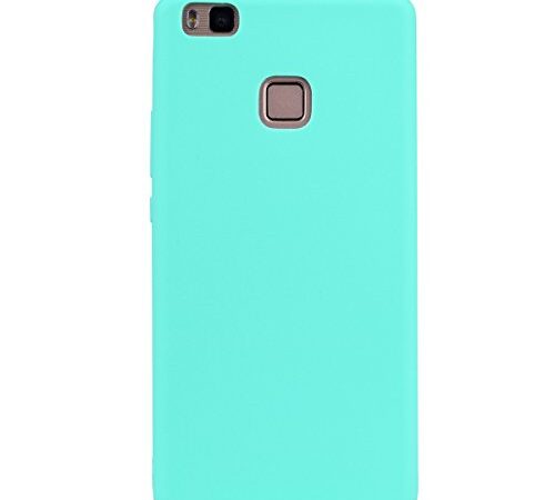 cuzz Custodia Huawei P9 Lite+{Film di Vetro temperato}Silicone TPU Cover Morbida Protettiva Custodia Ultra Sottile Leggero Cover-Blu Chiaro