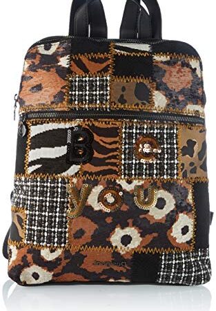 Desigual Accessories Fabric Backpack Medium, Zaino Donna, Nero, U