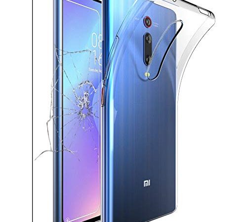 ebestStar - Cover Compatibile con Xiaomi Mi 9T, Mi 9T PRO Custodia Trasparente Silicone Gel TPU Protezione Morbida e Sottile, Trasparente + Pellicola Vetro Temperato [Phone: 156.7x74.3x8.8mm, 6.39"]