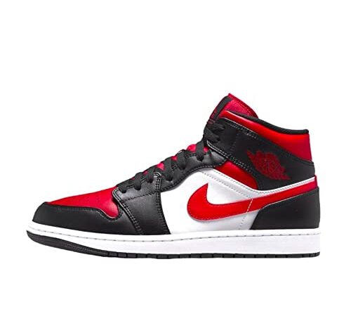 Jordan 1 Mid Black Fire Red (GS) 554725 079 (Numeric_38_Point_5)