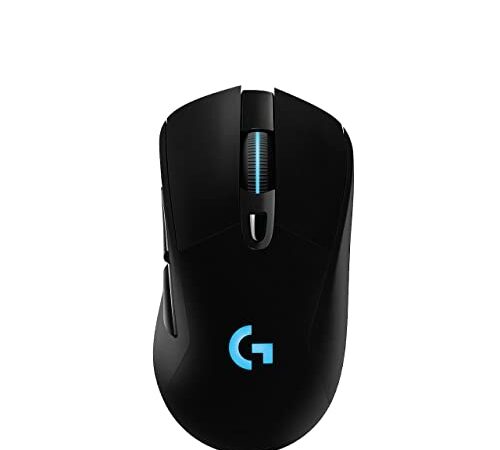 Logitech G703 LIGHTSPEED Mouse Gaming Wireless, Sensore HERO 25K, LIGHTSYNC RGB, POWERPLAY Compatibile, 25.600 DPI, PC/Mac, Nero