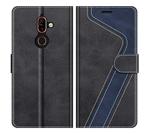 MOBESV Custodia Nokia 7 Plus, Cover a Libro Nokia 7 Plus, Custodia in Pelle Nokia 7 Plus Magnetica Cover per Nokia 7 Plus, Elegante Nero