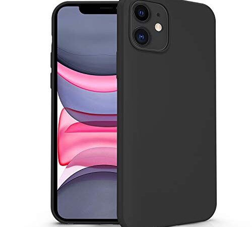 N NEWTOP Cover Compatibile per Apple iPhone 11, Custodia TPU Soft Gel Silicone Ultra Slim Sottile Flessibile Case Posteriore Protettiva (Nera)