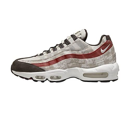 Nike Air Max 95, Sneaker Uomo, Light Bone/Summit White-Khaki-Dune Red, 43 EU