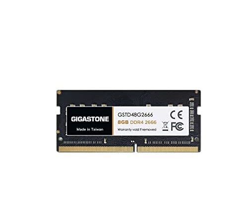 [RAM DDR4] Gigastone Computer Portatile RAM 8GB DDR4 8GB DDR4-2666MHz PC4-21300 Unbuffered Non-ECC 1.2V CL19 SODIMM RAM di Memoria 260 Pin Ideale per laptop (SOLO Laptop)