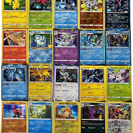 SET Brillanti - 20 Carte Pokemon Originali Olografiche Luccicanti, MIX in lingua Italiana,Inglese,Giapponese - Zero Doppie in abda Sleeves (Bustine) Protettive