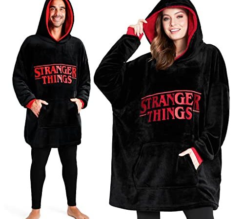 Stranger Things Felpa Coperta Uomo - Felpe Oversize in Pile Uomo Donna