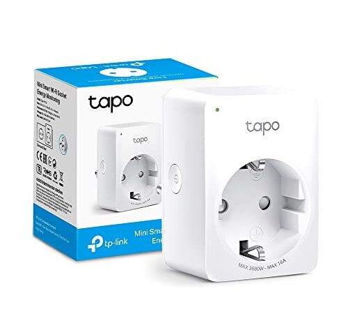 TP-Link Tapo P110 Presa Intelligente con Monitoraggio Energia, Smart Plug Compatibile con Alexa e Google Home, Monitora il Consumo di Energia, Controllo Remoto Tramite APP Tapo, 16A, 3680W