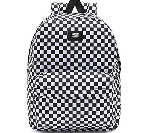 Vans Old Skool Check Backpack, Zaino Unisex Adulto, Nero-bianco, Taglia unica