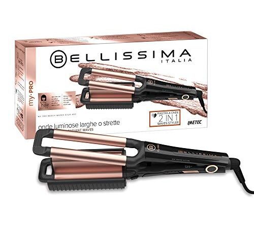 Bellissima My Pro Imetec Beach Waves Gt20 400 Piastra Per Capelli per onde larghe e strette, Rivestimento In Ceramica, temperatura regolabile 160 C°- 200°C