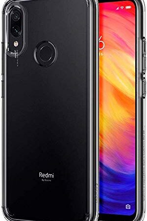 CAPTOR Cover Trasparente per Xiaomi Redmi Note 7 / Note 7 Pro, Custodia TPU in Silicone Flessibile Morbida e Sottile, Protezione di Alta Qualità con Bordo Rialzato per Schermo e Fotocamera