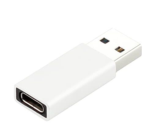 iJiZuo Adattatore USB C Femmina a USB Maschio, per Ricarica Rapida e Sincronizzazione Dati OTG, Adattatore USB A a Tipo-C, per MacBook, Galaxy Note, Huawei P9 Lite P20(Bianca)