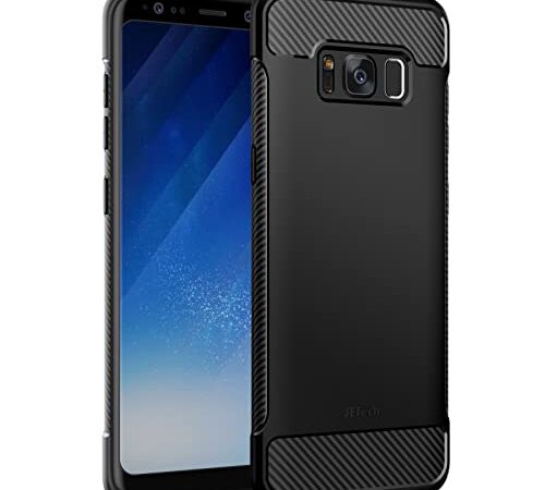 JETech Ultra Sottile Cover Compatibile con Samsung Galaxy S8 (Non Plus +), Magro Cellulare Custodia con Assorbimento degli Urti e Progettare in Fibra di Carbonio (Nero)