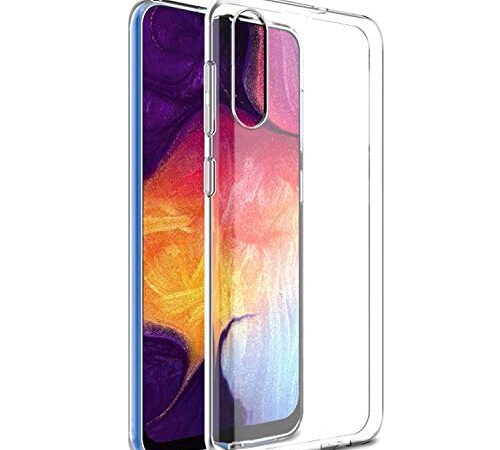 NEW'C Cover per Samsung Galaxy A50, SM-A505F, Custodia Gel Trasparente Morbida Silicone Sottile TPU [Ultra Leggera e Chiaro]