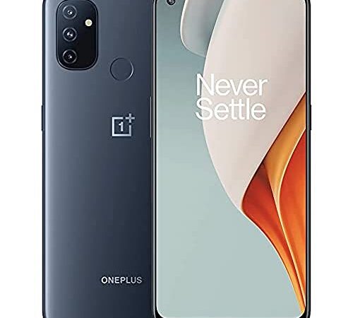 OnePlus N100 Smartphone Display LCD HD + da 6,52 ", 4 GB di RAM + 64 GB di spazio di Archiviazione, Tripla Fotocamera, Batteria da 5000 mAh, Doppia SIM, 4G, Midnight Frost