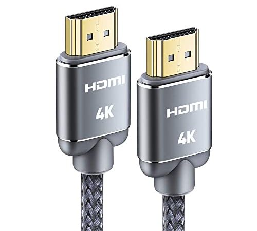 Snowkids Cavo HDMI 4K 2m, Cavi HDMI con Ethernet, Supporta 4K 60Hz HDR 2.0/1.4a, Video 2160p, 1080p, 3D, compatibile PS3, PS4, TV, Computer e Monitor