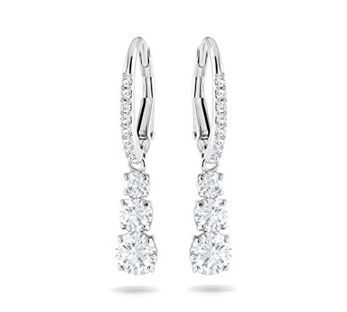 Swarovski Orecchini Attract Trilogy, Bianco, Placcato rodio