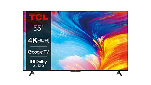 TCL 55P639 TV 55”, 4K HDR, Ultra HD, Google TV con design senza bordi (HDR 10, Game Master, Dolby Audio, compatibile con Assistente Google e Alexa)