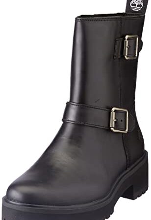 Timberland Carnaby Cool Biker Boot, Barca ad Ancora. Donna, Nero, 39.5 EU