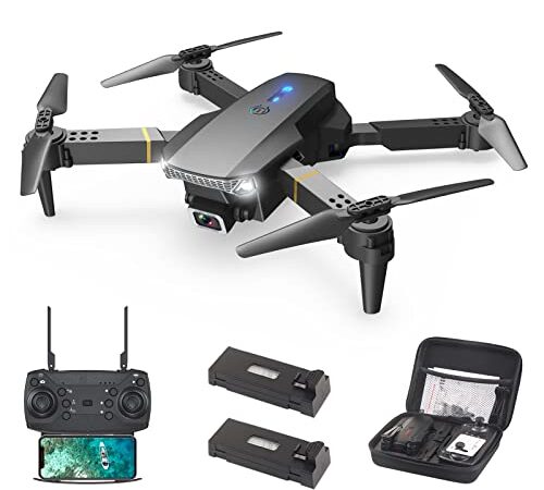 Wipkviey T27 Drone con Telecamera RC Quadricottero,Droni con 2 Batterie e Borsa Portatile, 26 Minuti di Volo, FPV, Un Pulsante Decollo e Atterraggio