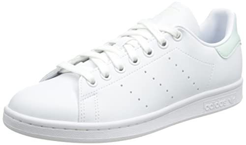 adidas Stan Smith W, Scarpe da Ginnastica Alte Donna, Bianco/Verde Dash/Nero, 39 1/3 EU