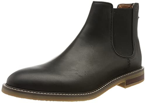 Clarks Jaxen, Stivali Chelsea Uomo, Nero (Black Skin), 42 EU