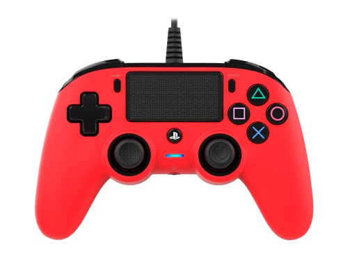 Nacon Compact Controller PS4 Ufficiale Sony PlayStation, Rosso