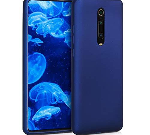kwmobile Custodia Compatibile con Xiaomi Mi 9T (Pro) / Redmi K20 (Pro) - Cover Silicone TPU effetto Metallizzato - Protezione Back Case Morbida blu metallizzato
