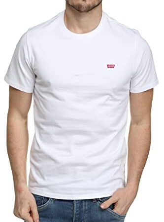 Levi's Ss Original Hm Tee White +, T-Shirt Uomo, Cotton + Patch White, M