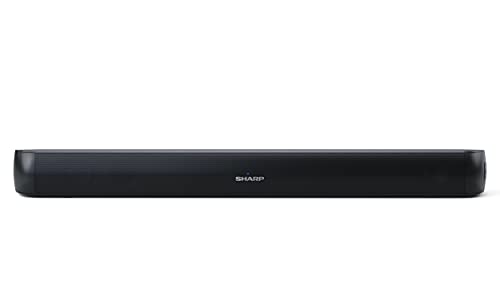 Sharp HT-SB107 2.0 - Mini soundbar Bluetooth con HDMI ARC/CEC, potenza totale 90 W, colore: Nero