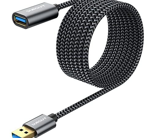 SUNGUY Cavo prolunga USB 3.0 Cavo di prolunga USB 3.0 5Gbps Prolunga USB super veloce da maschio a femmina per lettore di schede, tastiera, stampante, scanner, fotocamera e-3M