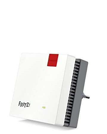 AVM FRITZ!Repeater 1200 AX Edition International, Ripetitore - Wi-Fi 6 extender Dual Band con 2.400 Mbit/s (5 GHz) & 600 Mbit/s (2,4 GHz), Mesh, Access Point, 1x Gigabit LAN, Interfaccia in italiano