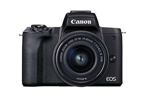 Canon EOS M50 mark II mirrorless + Canon EF-M 15-45mm (APS-C 24,1 Mp, fino a 10fps, DIGIC 8, video 4K UHD, Dual Pixel CMOS Auto Focus)