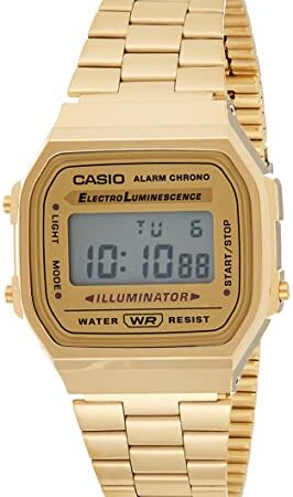 Casio Orologio Digitale Uomo con Cinturino in Acciaio Inox A168WG-9EF