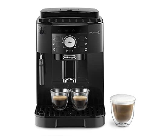 De'Longhi Perfetto MagnificaS ECAM11.112.B, Macchina da Caffè Automatica per Espresso e Cappuccino, Caffè in Grani o in Polvere, con 4 BEVANDE a Selezione Diretta, Spegnimento Automatico, MODELLO 2023