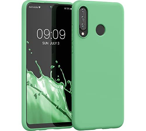 kwmobile Custodia Compatibile con Huawei P30 Lite Cover - Back Case per Smartphone in Silicone TPU - Protezione Gommata - verde menta