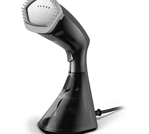 Philips Steamer serie 8000 - Sistema di Stiratura a Vapore Portatile, 1600W, Vapore Fino a 32g/min, Design Ergonomico e Compatto, Piastra Riscaldata SmartFlow, Nero (GC800/80)