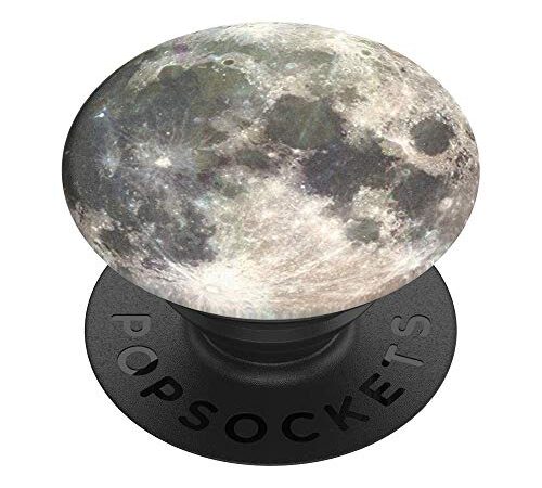 PopSockets PopGrip - Supporto e Impugnatura per Telefoni Cellulari e Tablet con Un Top Intercambiabile - Moon