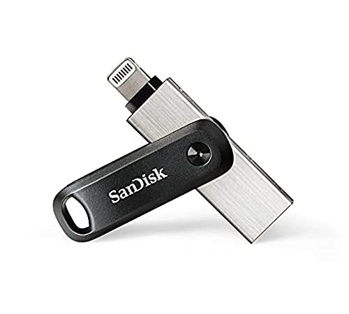 SanDisk 128GB iXpand Flash Drive Go with Lightning and USB 3.0 connectors, for iPhone/iPad, PC and Mac